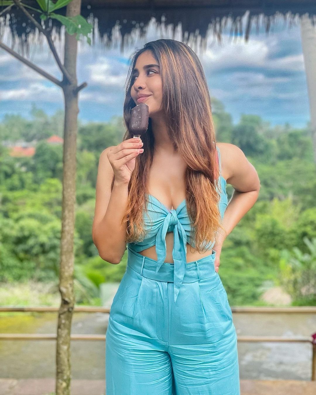 Pic Talk: Nabha Natesh screams for ice cream in a tempting outfit