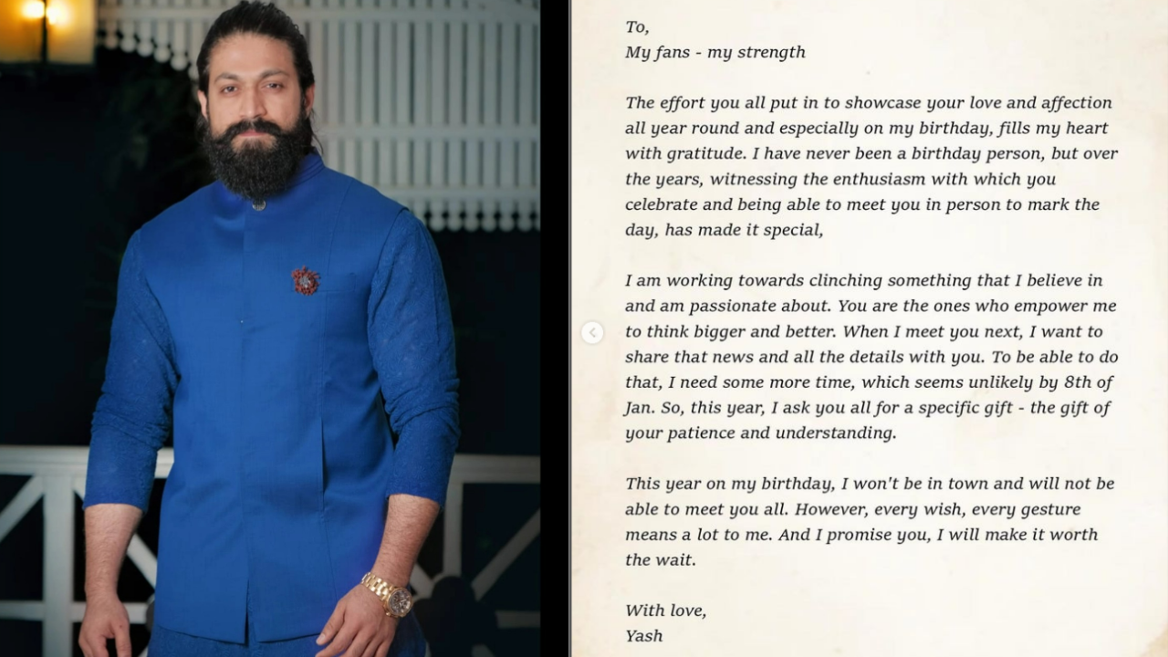 KGF actor Yash urges fans to remain patient for his upcoming next