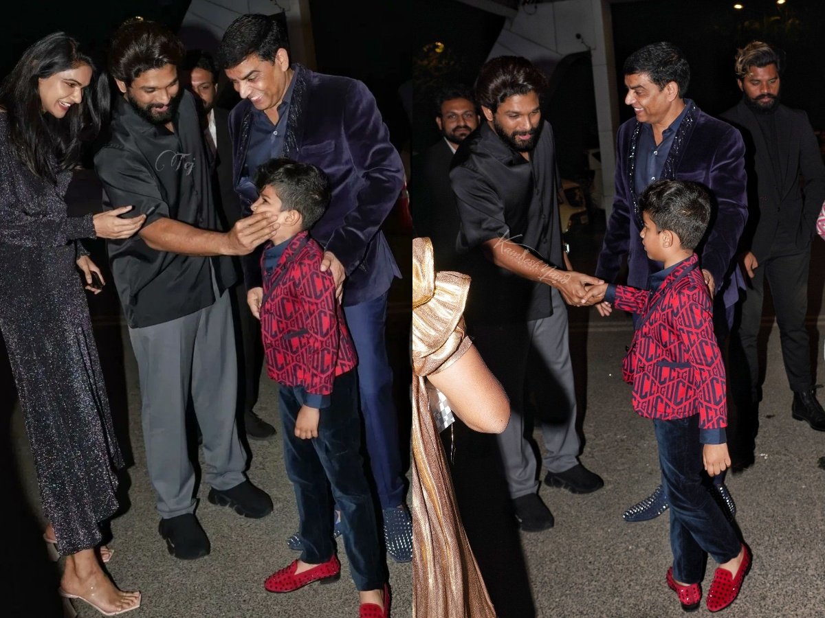 Pic Talk: Pushpa Raj playing with Dil Raju’s grandson