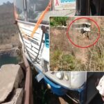 TSRTC bus narrowly escapes a horrific accident