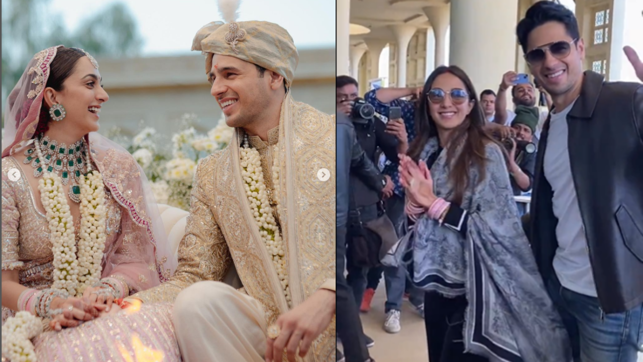 Sid & Kiara papped for the first time as Mr & Mrs,