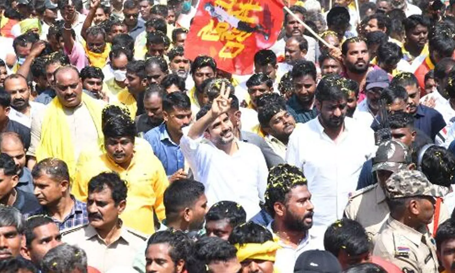 Police seized Lokesh’s campaigning vehicle under GO-1