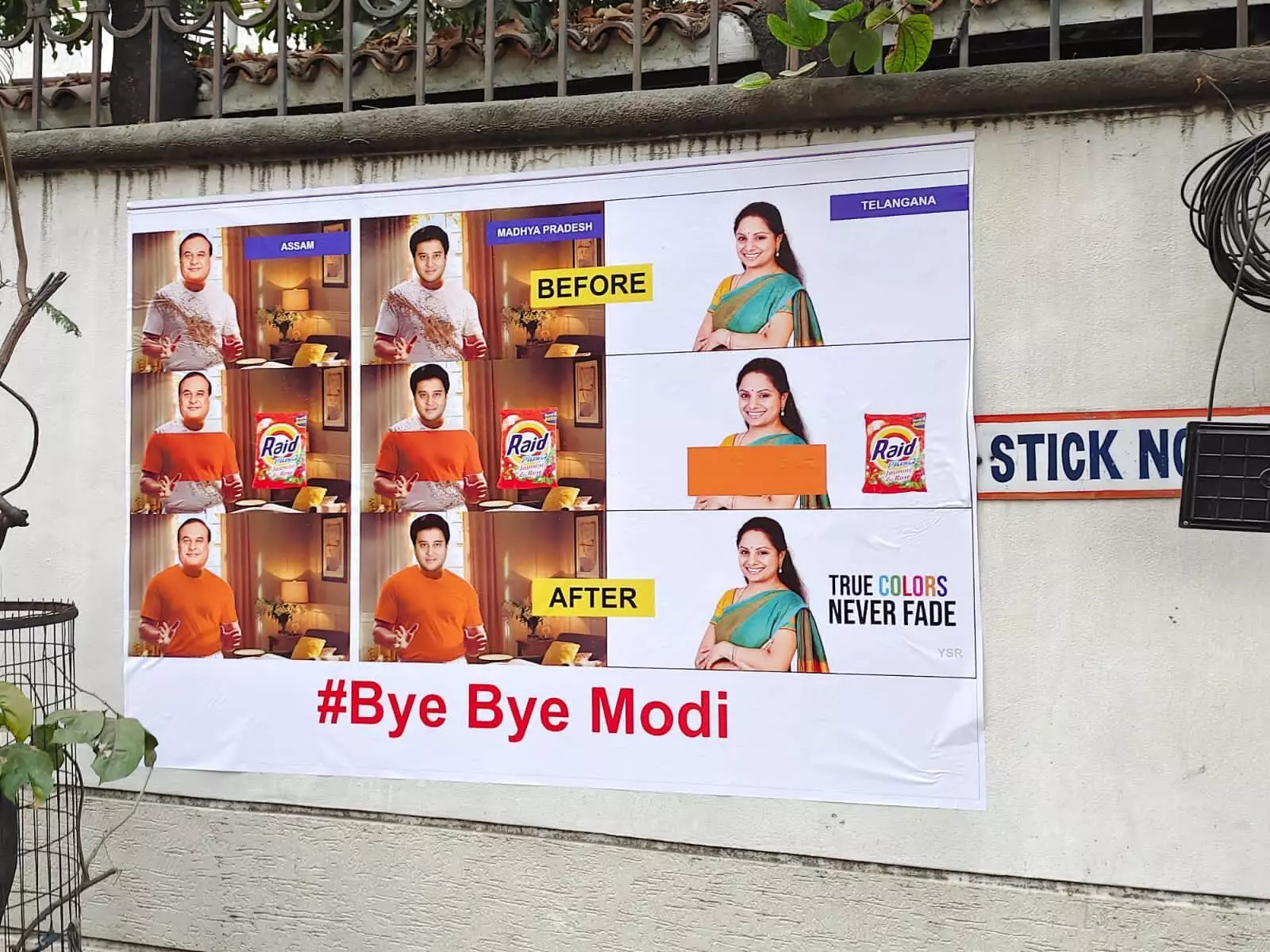 BRS protests in support of Kavita in Delhi with posters