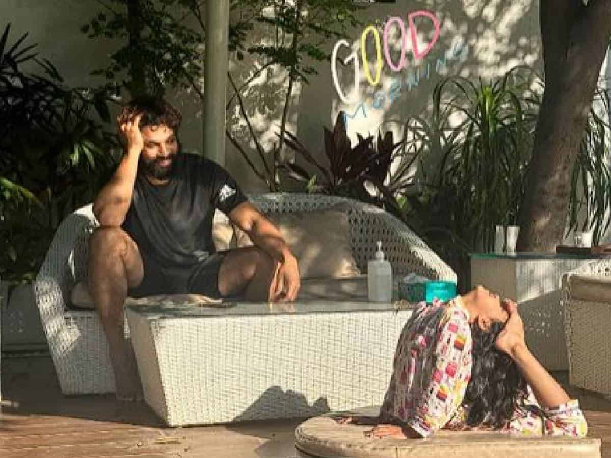 Pic Talk: Awestruck Allu Arjun on Arha’s Yoga pose