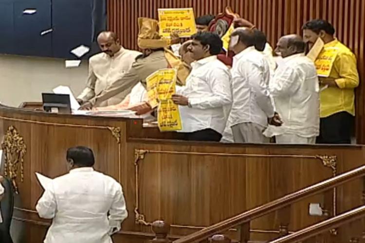 YSRCP MLA attacks TDP MLA in the Assembly