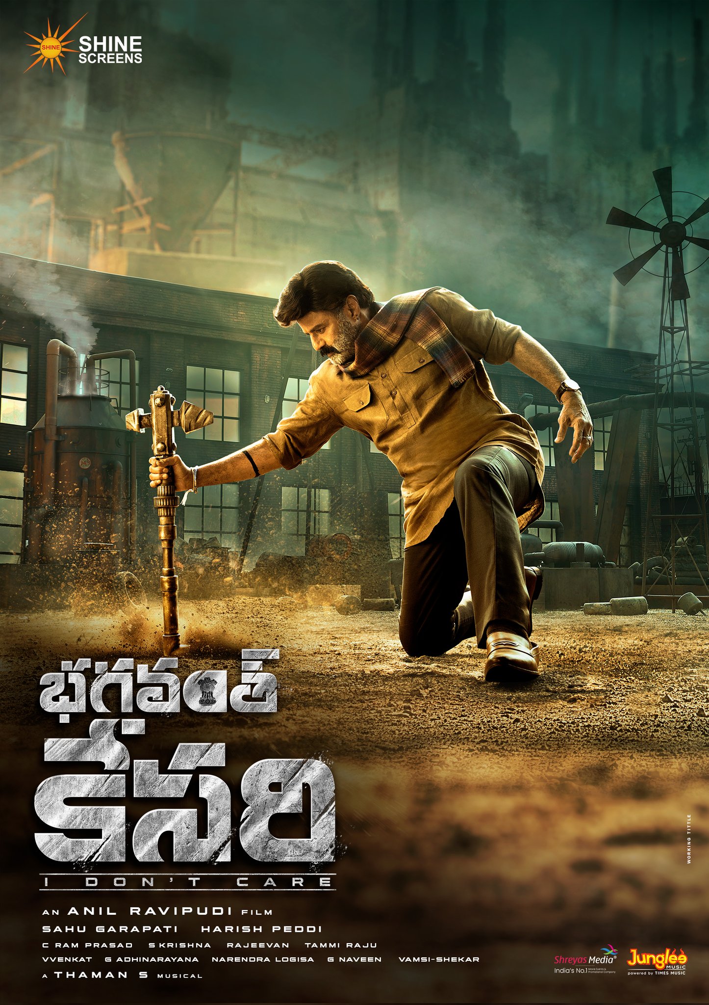 Title Poster : Balakrishna as Bhagavanth Kesari looks fierce and powerful