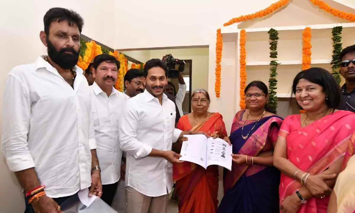 CM Jagan lashed at Naidu after the TIDCO house distribution