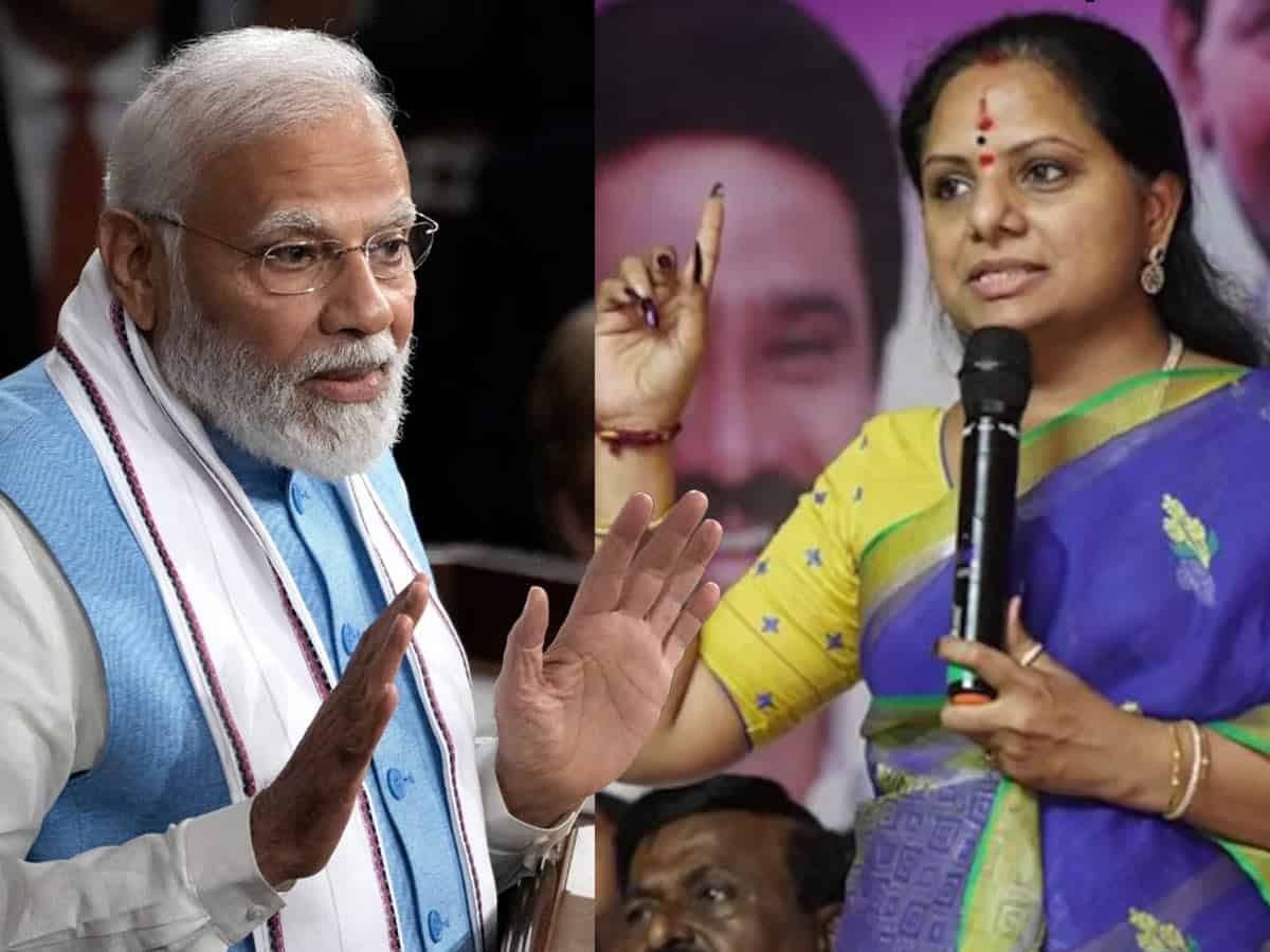 PM Modi lashes BRS and Kavitha for the first time