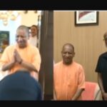 Rajinikanth touches Yogi’s feet in UP