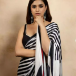 Pic Talk: Keerthy looks quite elegant in black & white saree