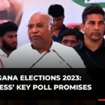 Telangana Elections 2023: Mallikarjun Kharge unveils Congress key polls promises