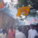 TDP flags spotted at Congress’ victory celebrations in Hyd