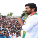 Revanth Reddy leaves in rally for Gandhi Bhavan