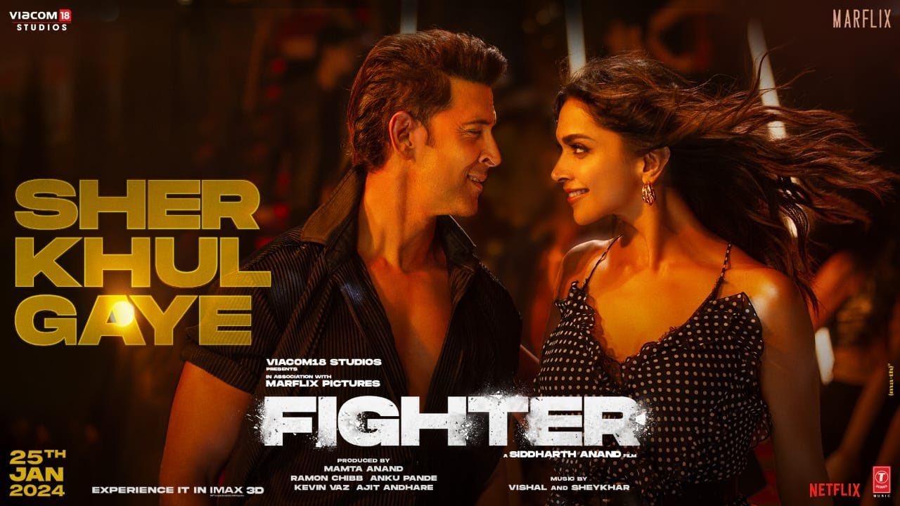 Deepika Padukone, Hrithik Roshan Steal Hearts with “Sher Khul Gaye” in “Fighter” Musical Extravaganza