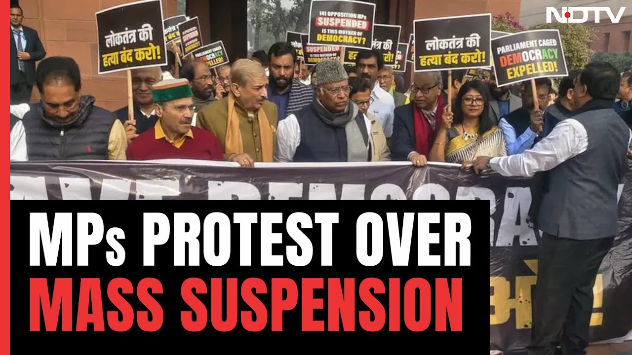 Opposition MPs Protest Over Mass Suspension, Hold March From Parliament ...