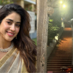 Janhvi Kapoor oozes elegance in saree, begins new year with spiritual bliss