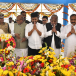 Telangana CM pays tributes to Mahatma Gandhi at Bapu Ghat