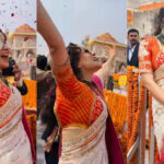 Kangana gleefully jumps during Pran Pratishtha of temple, chants ‘Jai Shri Ram’