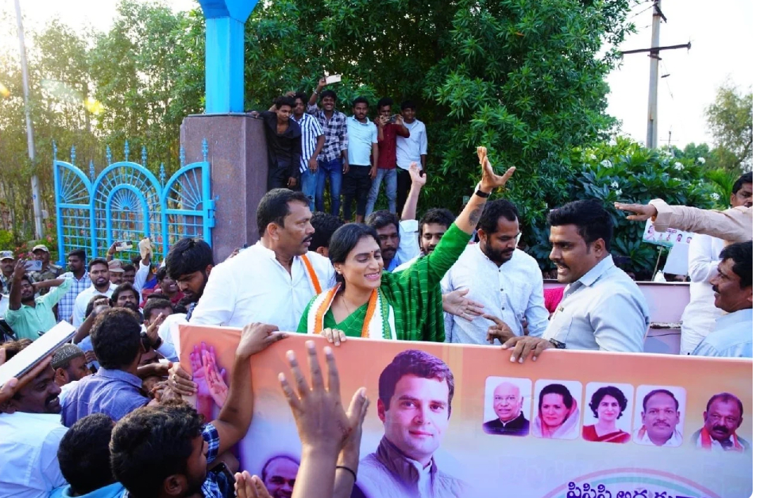 Sharmila hits out at brother Jagan after taking over as Andhra Congress chief