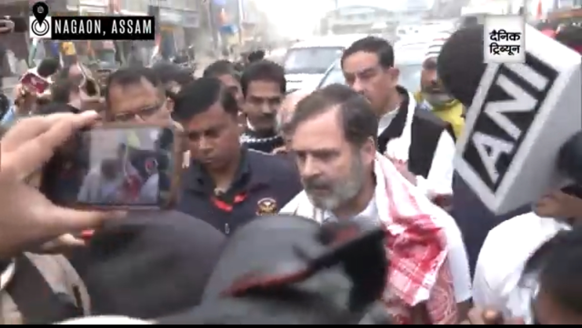 Rahul Gandhi protests after not being allowed to visit Assam temple