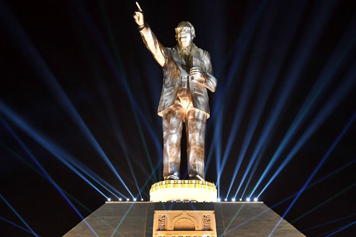 206-feet Ambedkar statue unveiled in Vijayawada