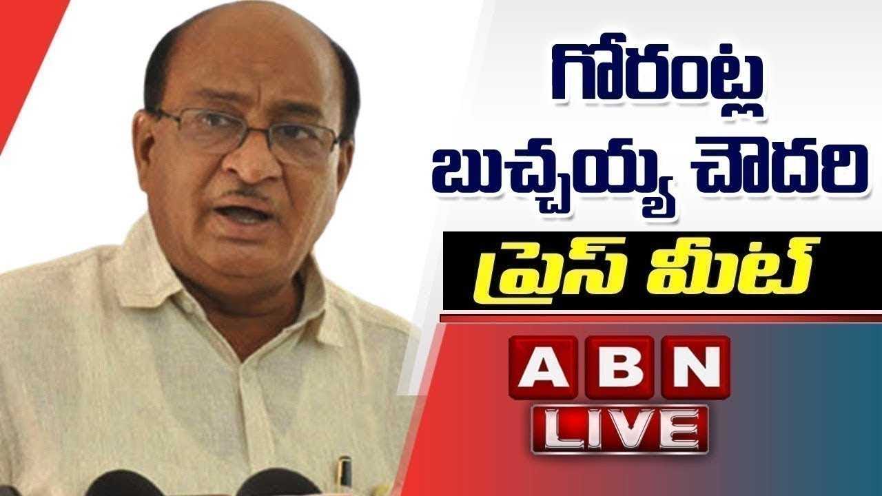 LIVE: TDP MLA Gorantla Butchaiah Chowdary Press Meet