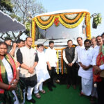 Telangana CM flags off 100 new buses of TSRTC