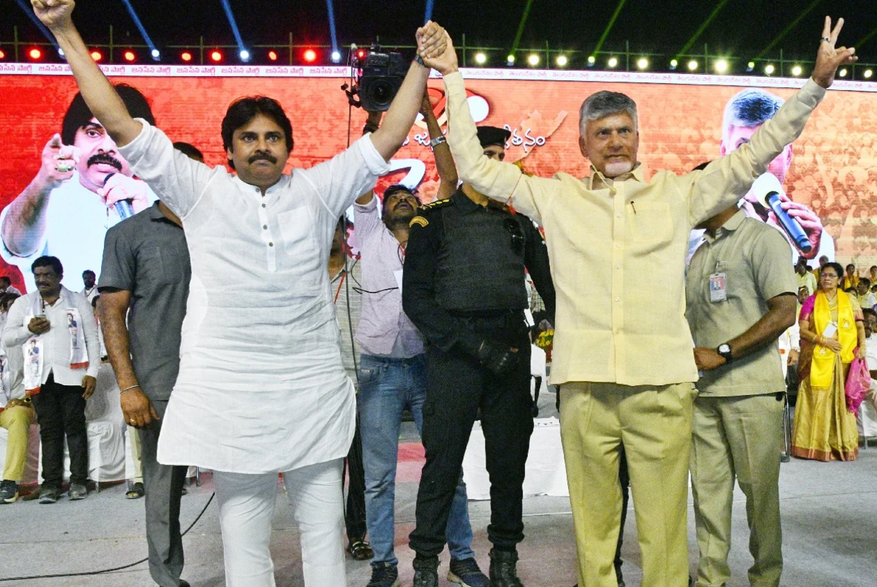 Chandrababu Naidu, Pawan Kalyan vow to end Jagan’s ‘destructive’ rule