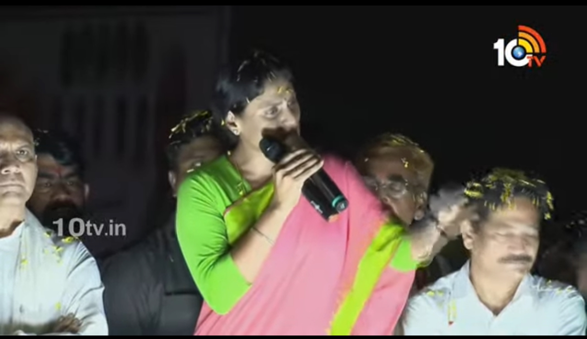 Live: YS Sharmila Public Meeting at Thuni