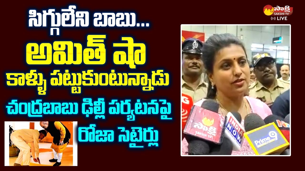Minister RK Roja Satires On Chandrababu Delhi Tour