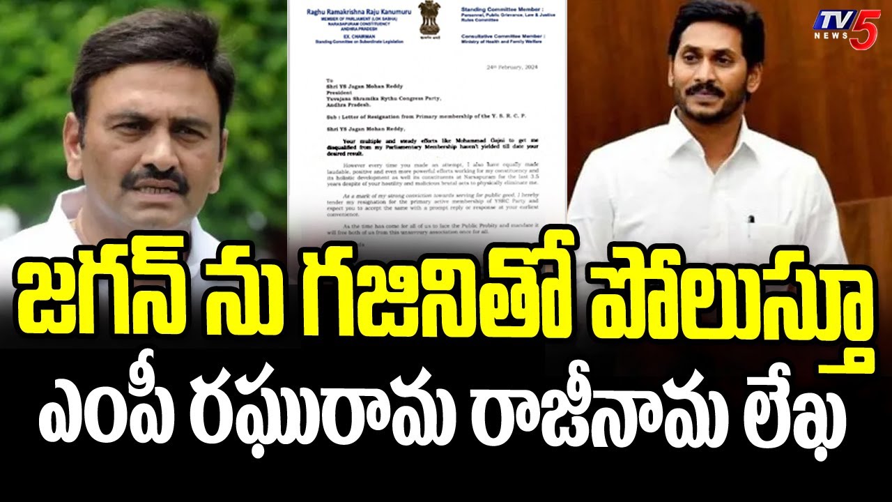 MP Raghu Rama Krishna Raju Resigned To YSRCP Party