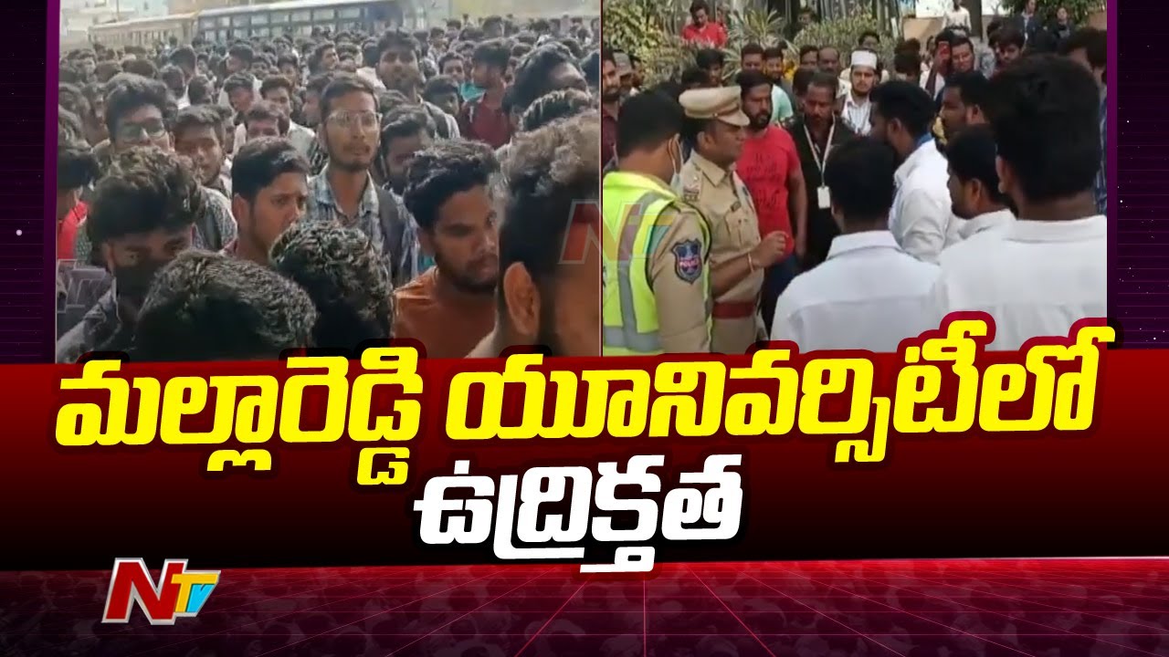 Students stage protest at Mallareddy University over food quality