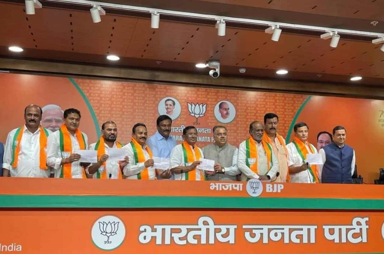 Jolt to BRS as 4 party leaders switch to BJP
