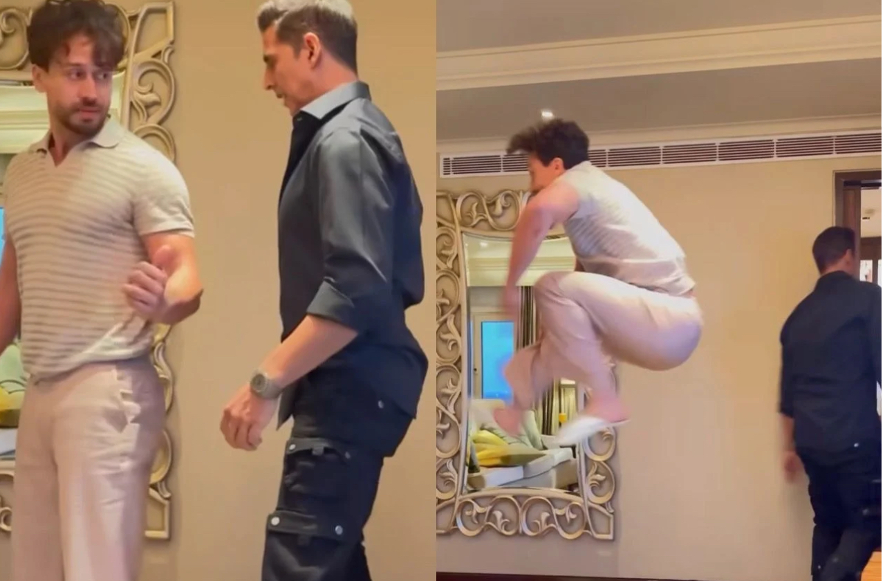 Akshay leaves Tiger Shroff hanging mid-air; fans call it ‘moye moye’ moment