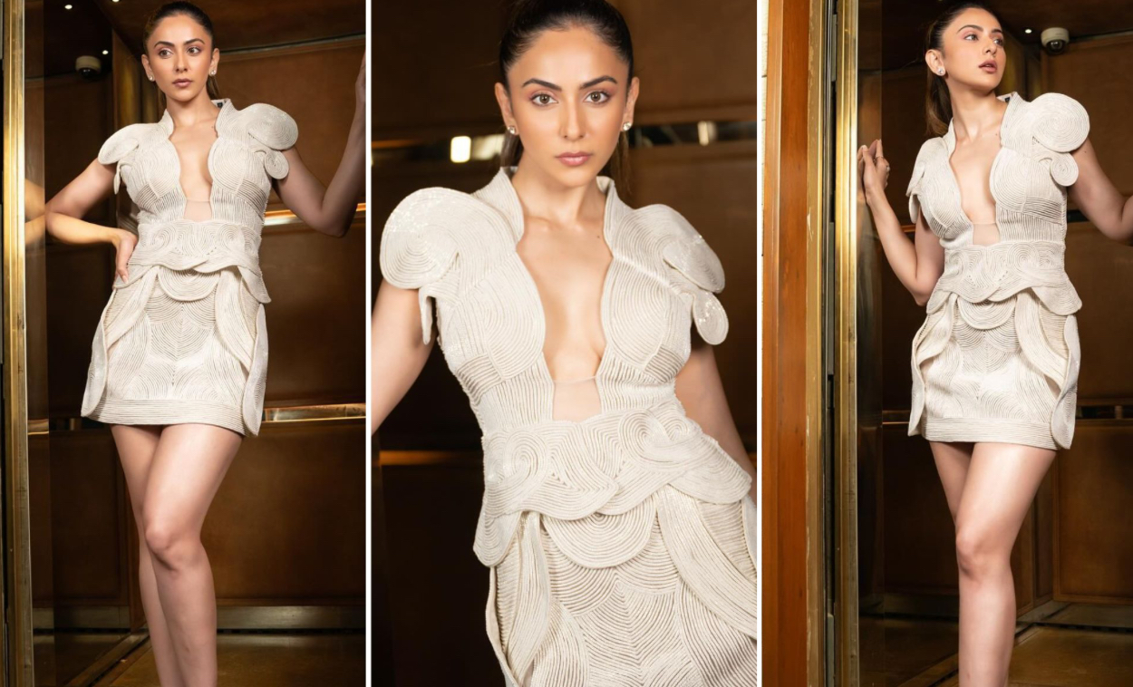 Rakul Preet shares her look in one-piece dress with intricate patterns