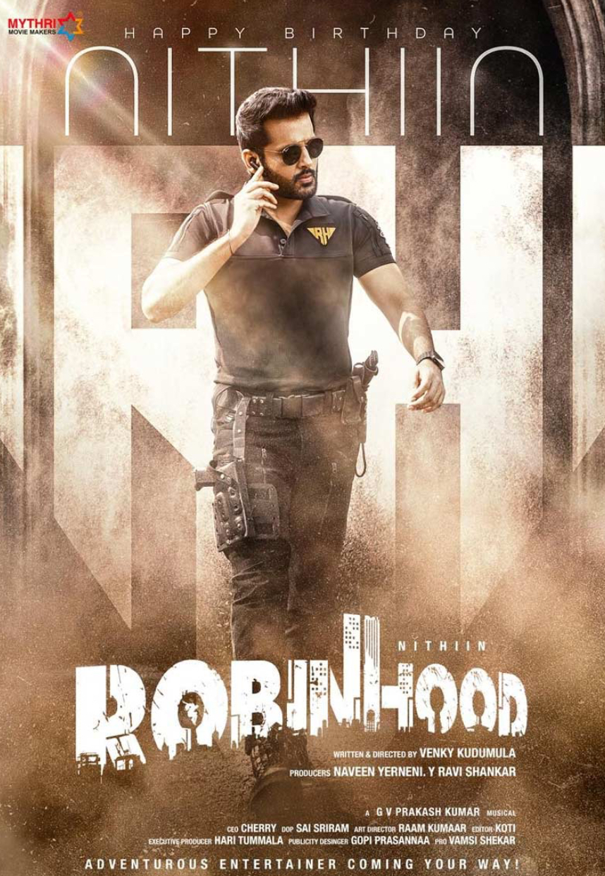 Robinhood Birthday Surprise: Nithiin Unveils Stylish New Poster as ‘Agent RH