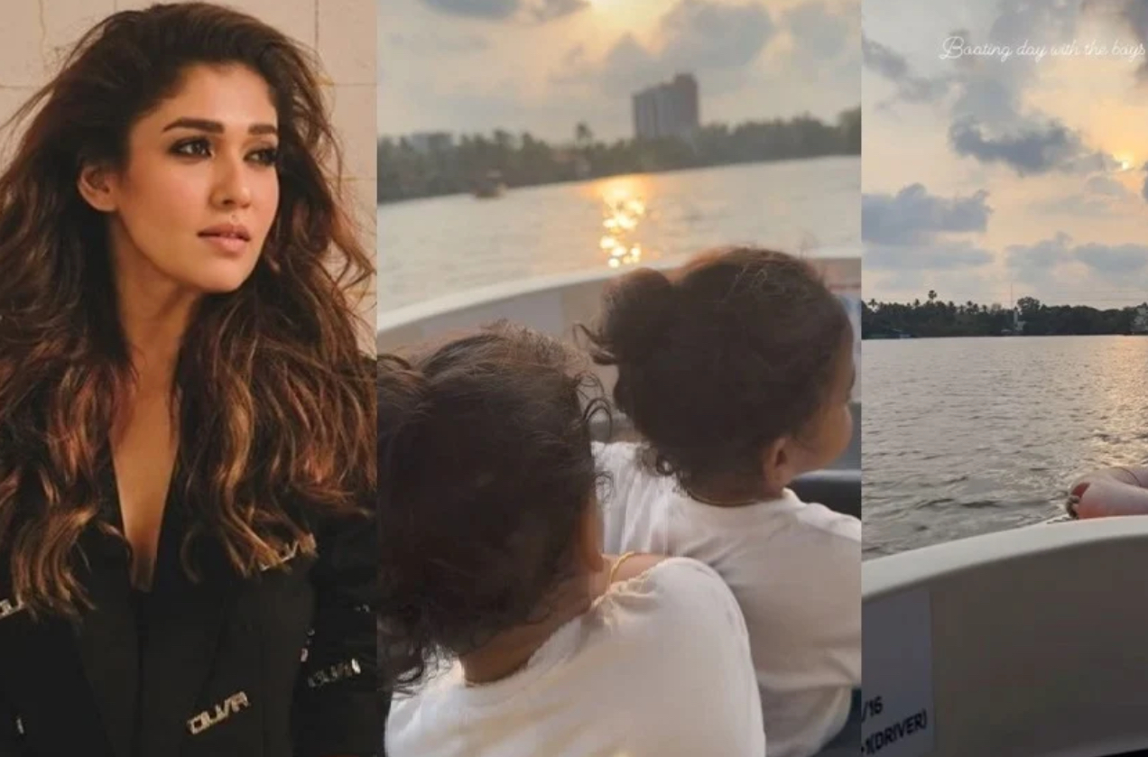 Family First: Nayanthara enjoys weekend boating excursion with her two kids