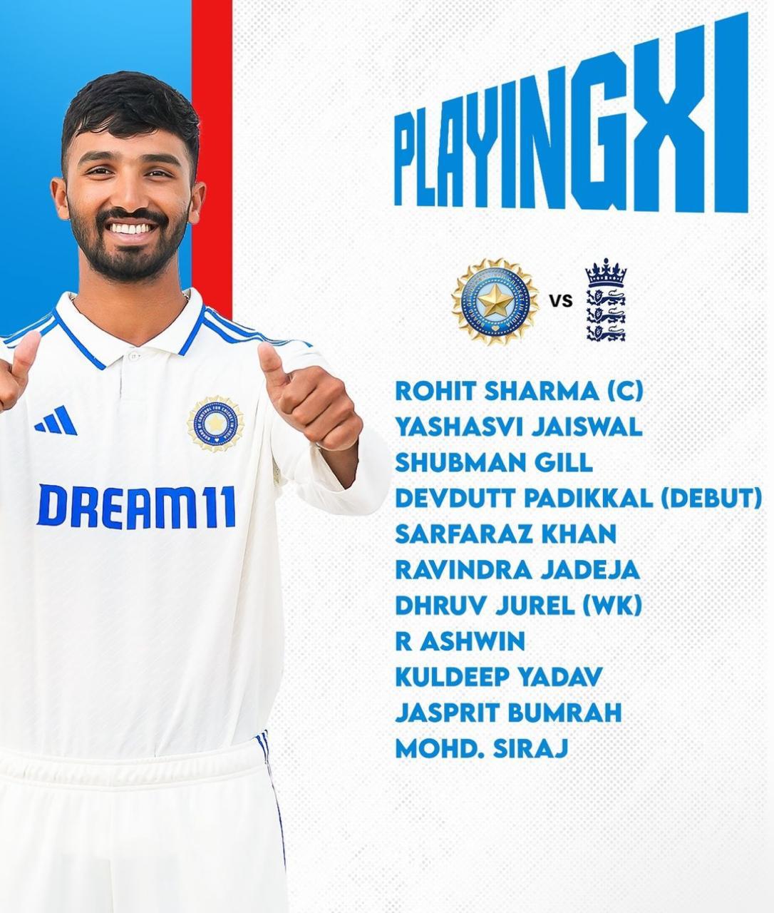 5th Test: Devdutt Padikkal debuts as England win toss, to bat first vs India