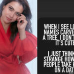 Kajol reacts to lovers carving names on trees, wonders how many ‘carry knives on a date’