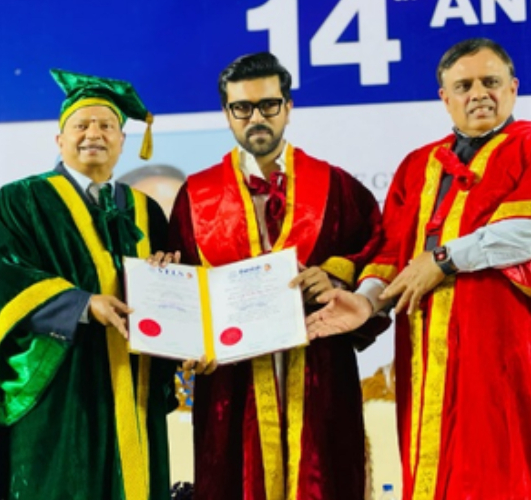 Dr Ram Charan: Chennai university confers honorary doctorate on power star