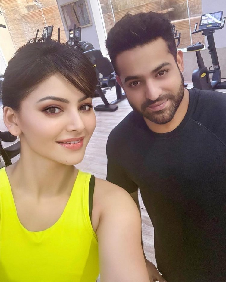 Urvashi Rautela and Jr NTR Strike a Pose in Gym Selfie