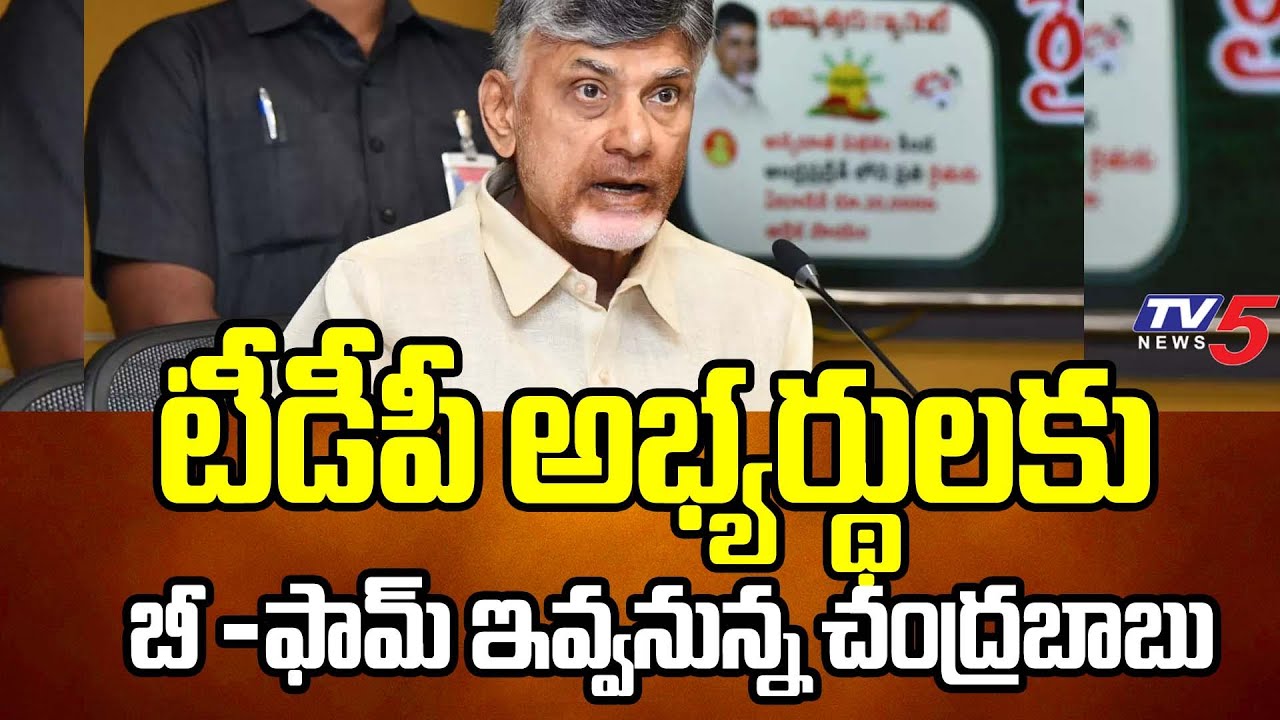 Chandrababu Naidu To Give B Forms To Candidates Today