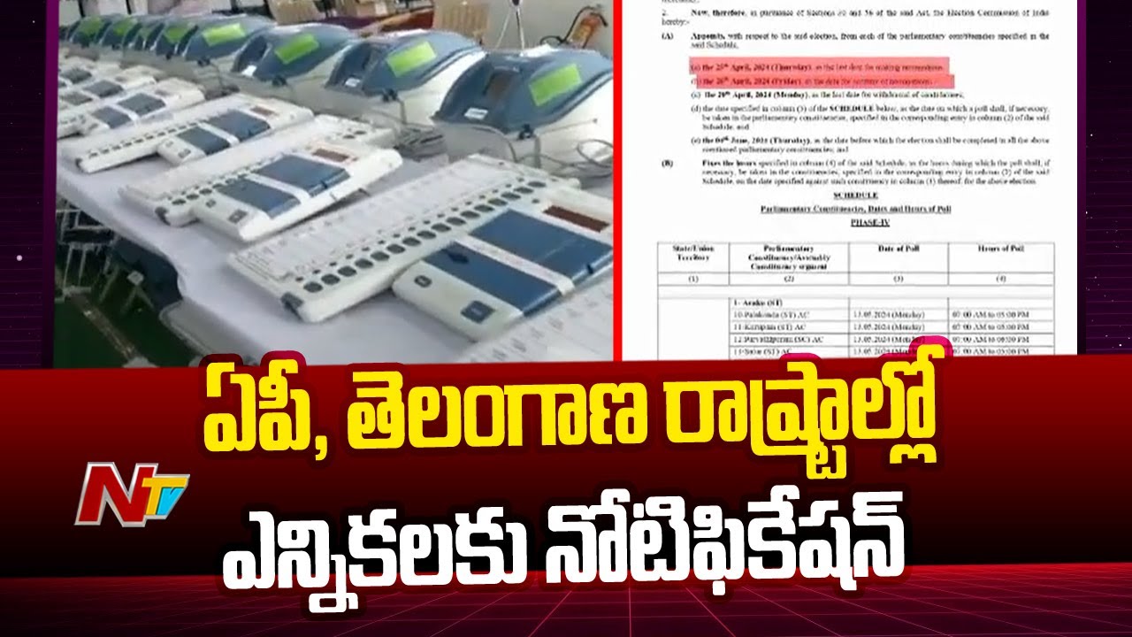 Nominations For AP & Telangana Including 10 States To Start Today