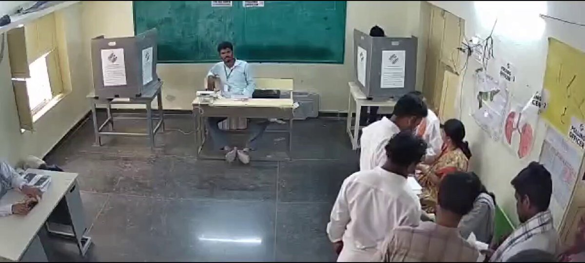 YSRCP MLA caught on cam destroying EVM