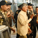 Rousing Reception To TDP Chief At Shamshabad Airport