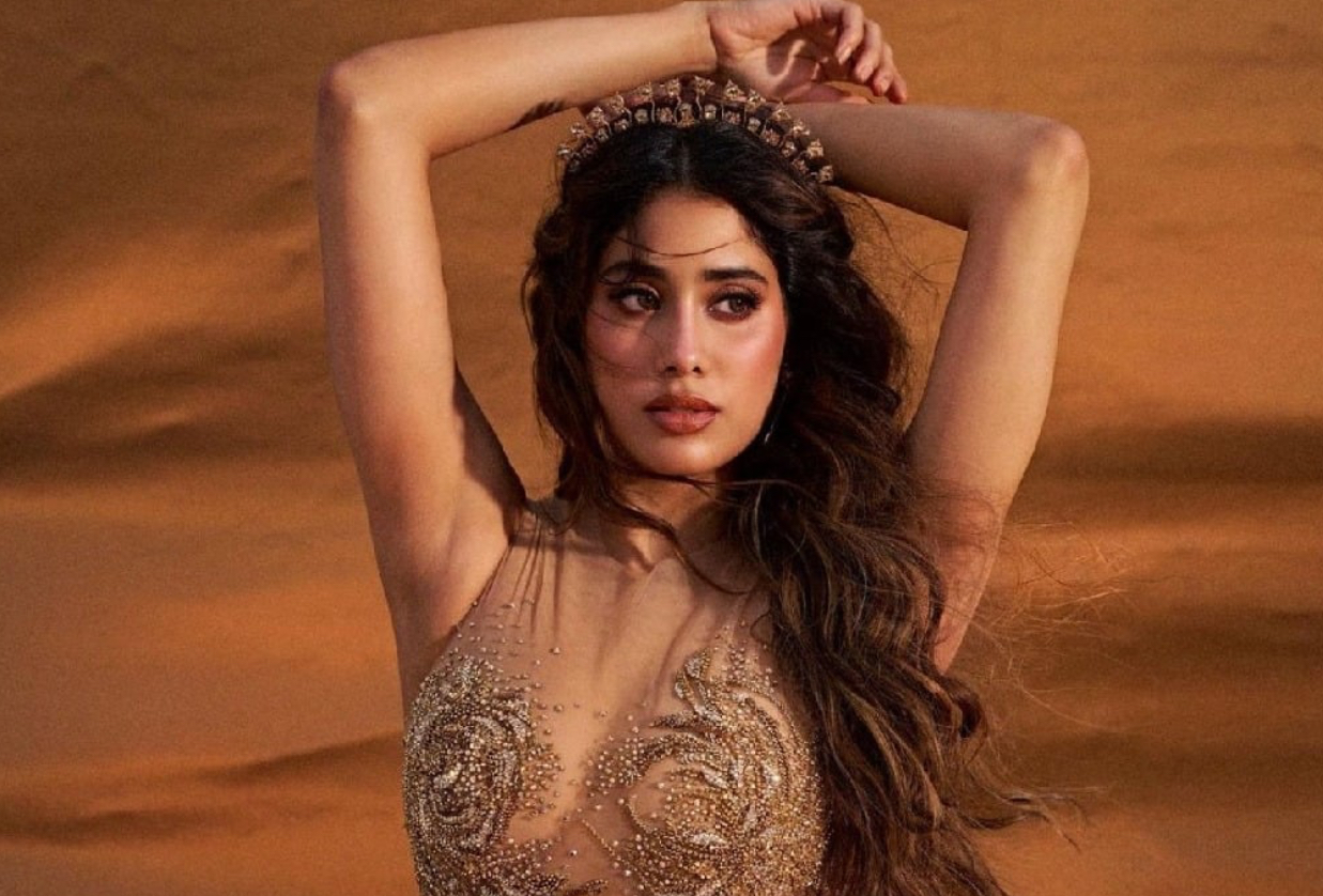Janhvi Kapoor shimmers in golden outfit and flaunts tiara to add to the oomph