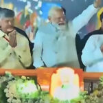 PM Modi holds roadshow in Vijayawada with Chandrababu Naidu, Pawan Kalyan
