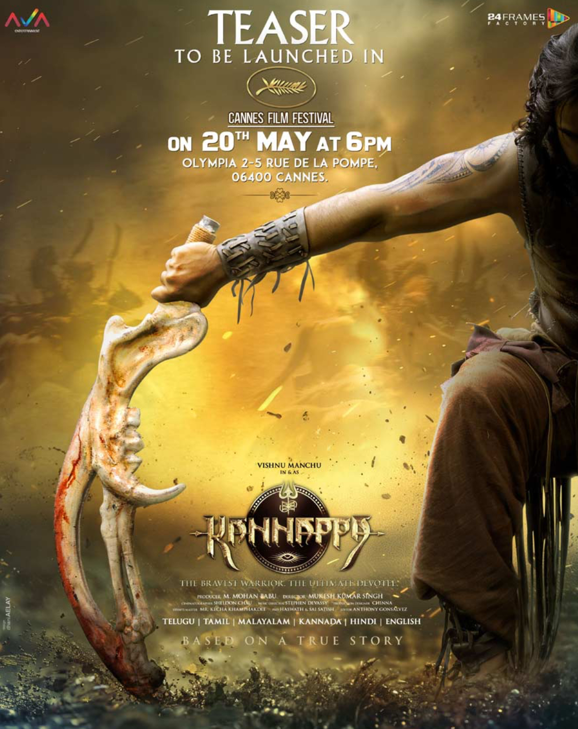 Kannappa Teaser Makes Grand Entrance at Cannes Film Festival