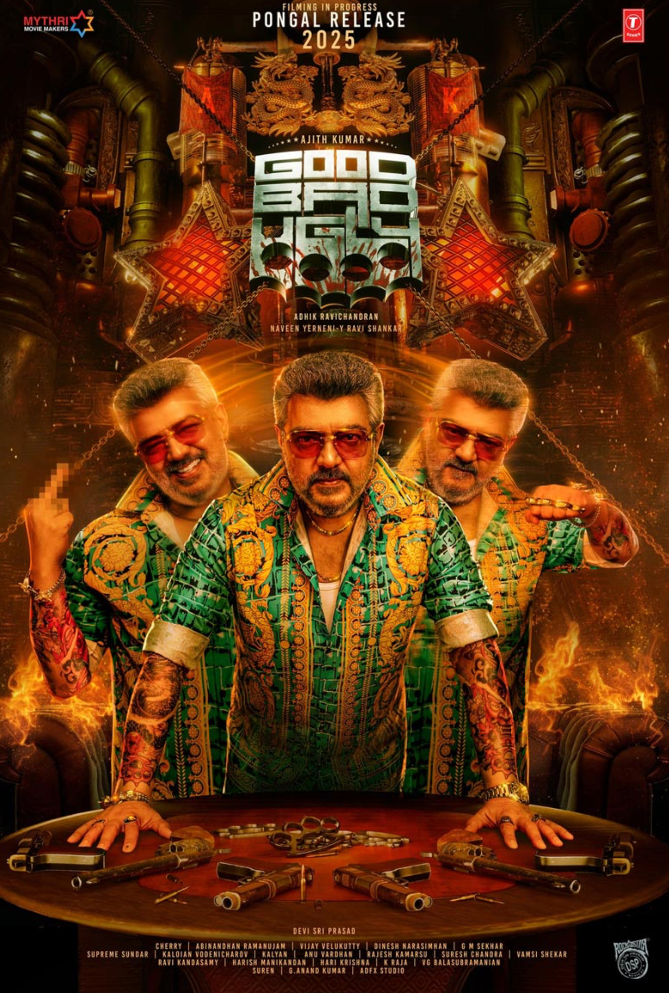 Ajith Unveils Three Shades in the First Look of ‘Good Bad Ugly