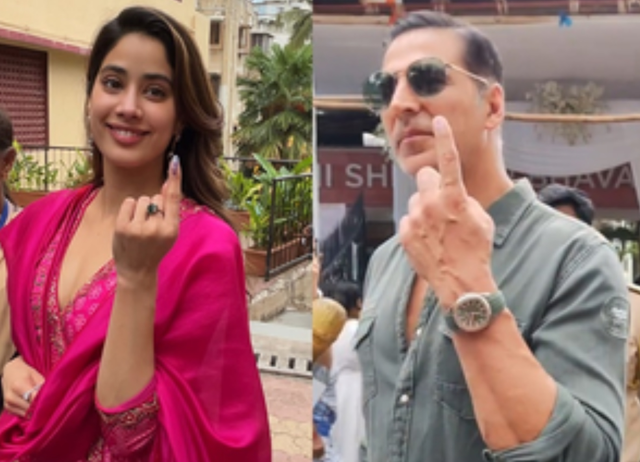 LS Polls: Bollywood actors Akshay Kumar, Janhvi Kapoor among early-bird voters in Mumbai
